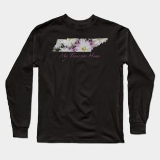 My Tennessee Home - Purple Mum Flowers Long Sleeve T-Shirt